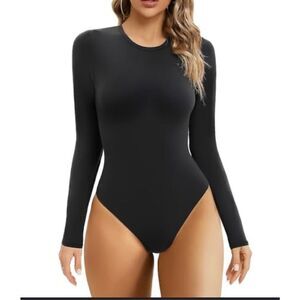 Long Sleeve Black Bodysuit